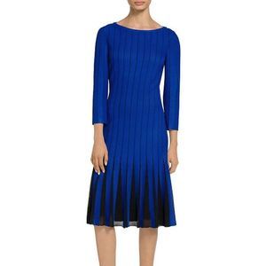 ST. JOHN Fit And Flare Dress In Electric Blue